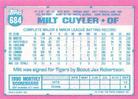 1991 Topps Micro #684 Milt Cuyler Back