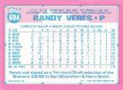 1991 Topps Micro #694 Randy Veres Back