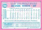 1991 Topps Micro #704 Devon White Back