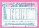 1991 Topps Micro #711 Jose DeLeon Back
