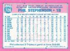 1991 Topps Micro #726 Phil Stephenson Back