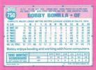 1991 Topps Micro #750 Bobby Bonilla Back