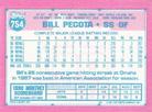 1991 Topps Micro #754 Bill Pecota Back