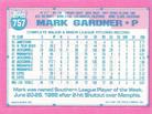 1991 Topps Micro #757 Mark Gardner Back