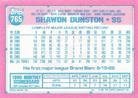 1991 Topps Micro #765 Shawon Dunston Back