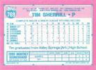 1991 Topps Micro #769 Tim Sherrill Back