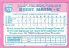 1991 Topps Micro #776 Brent Mayne Back