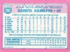1991 Topps Micro #781 Darryl Hamilton Back