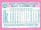 1991 Topps Micro #785 Scott Fletcher Back