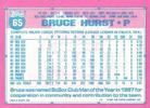 1991 Topps Micro #65 Bruce Hurst Back