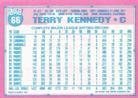 1991 Topps Micro #66 Terry Kennedy Back