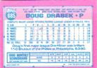 1991 Topps Micro #685 Doug Drabek Back