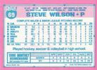 1991 Topps Micro #69 Steve Wilson Back