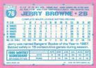 1991 Topps Micro #76 Jerry Browne Back