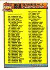 1991 Topps Micro #787 Checklist 6 of 6 Front