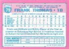 1991 Topps Micro #79 Frank Thomas Back