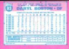 1991 Topps Micro #83 Daryl Boston Back