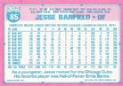 1991 Topps Micro #85 Jesse Barfield Back