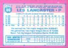1991 Topps Micro #86 Les Lancaster Back