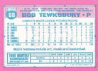 1991 Topps Micro #88 Bob Tewksbury Back