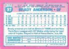 1991 Topps Micro #97 Brady Anderson Back