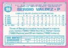 1991 Topps Micro #98 Sergio Valdez Back