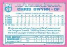 1991 Topps Micro #99 Chris Gwynn Back