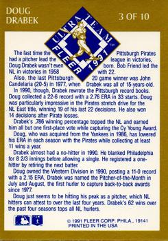1991 Ultra - Ultra Team (Ultra Gold) #3 Doug Drabek Back