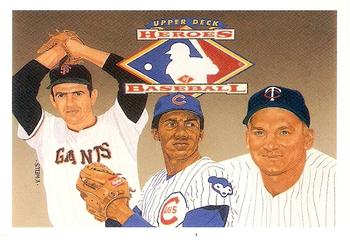 1991 Upper Deck - Heroes of Baseball #H4 Header Card Front