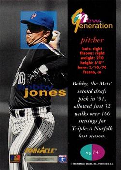 1994 Pinnacle New Generation #ng14 Bobby Jones Back