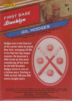 2014 Panini Classics - Legendary Players Bats #9 Gil Hodges Back