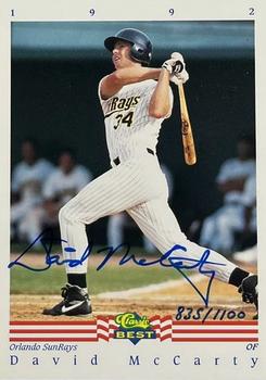 1992 Classic Best - Autographs #NNO David McCarty Front