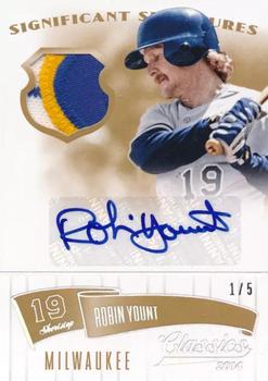 2014 Panini Classics - Significant Signatures Jerseys Gold Prime #62 Robin Yount Front