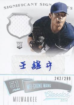 2014 Panini Classics - Significant Signatures Jerseys Silver #96 Wei-Chung Wang Front
