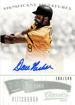 2014 Panini Classics - Significant Signatures Silver #14 Dave Parker Front