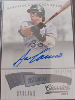 2014 Panini Classics - Significant Signatures Silver #41 Jose Canseco Front