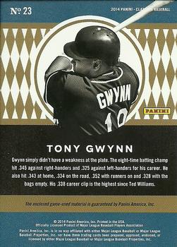 2014 Panini Classics - Timeless Treasures Bats #23 Tony Gwynn Back
