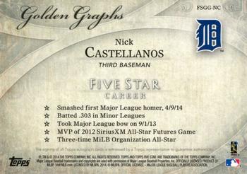 2014 Topps Five Star - Golden Graphs #FSGG-NC Nick Castellanos Back