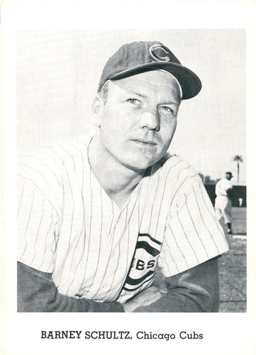 1962 Jay Publishing Chicago Cubs 5x7 Photos #NNO Barney Schultz Front