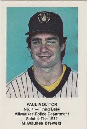 1982 Milwaukee Brewers Police #NNO Paul Molitor Front