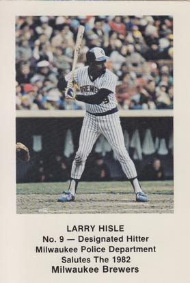 1982 Milwaukee Brewers Police #NNO Larry Hisle Front