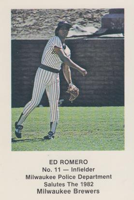 1982 Milwaukee Brewers Police #NNO Ed Romero Front