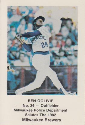 1982 Milwaukee Brewers Police #NNO Ben Oglivie Front