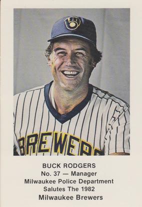 1982 Milwaukee Brewers Police #NNO Buck Rodgers Front