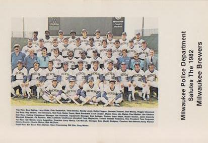 1982 Milwaukee Brewers Police #NNO Team Front