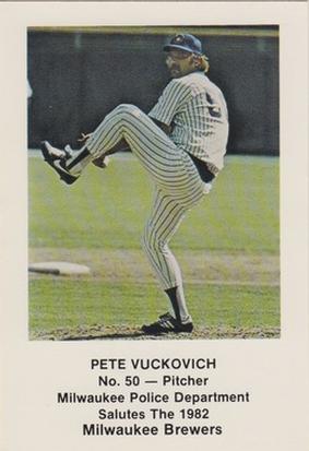 1982 Milwaukee Brewers Police #NNO Pete Vuckovich Front