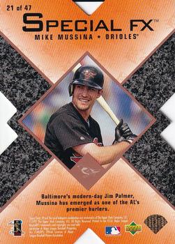 1997 SP - Special FX #21 Mike Mussina Back