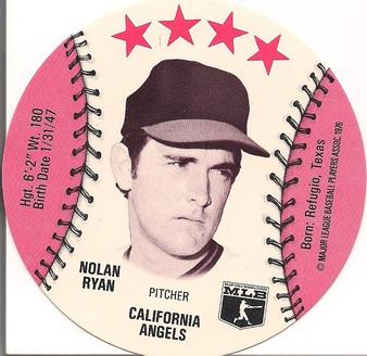 1976 Towne Club Discs #NNO Nolan Ryan Front