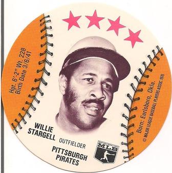 1976 Towne Club Discs #NNO Willie Stargell Front