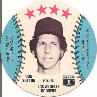 1976 Towne Club Discs #NNO Don Sutton Front